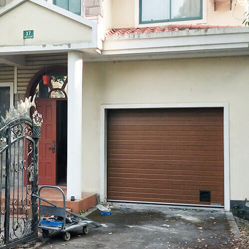 wooden garage doors