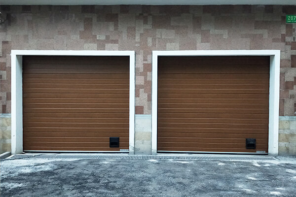 wooden sectional garage door