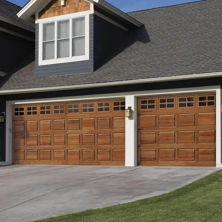 wooden sectional garage door