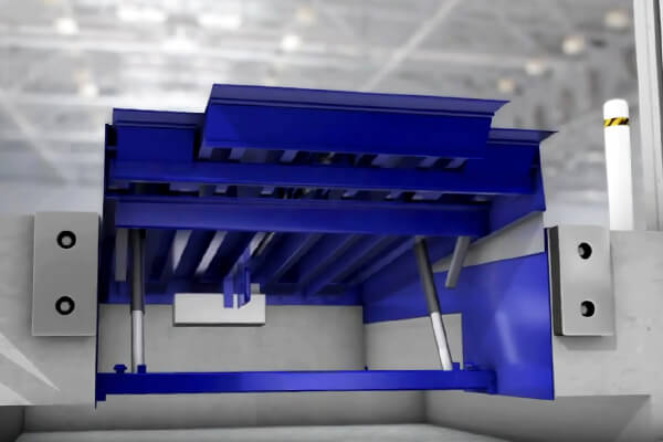 segmented lip telescopic dock leveler