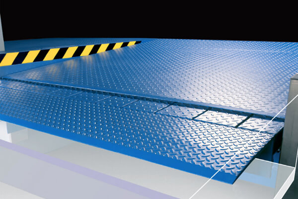 segmented lip telescopic dock leveler